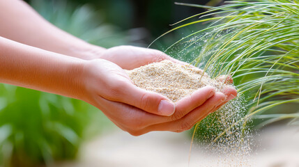 Enhancing plant health with sharp sand for effective drainage and improved soil structure