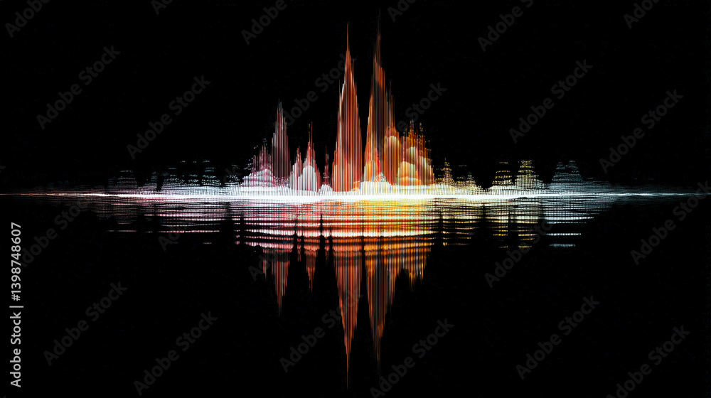 Poster Experimental waveform analysis showcases dynamic sound visualization and artistic expression