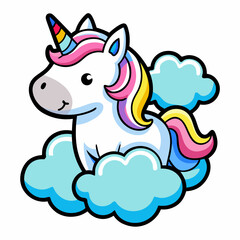 funny cartoon Unicorn