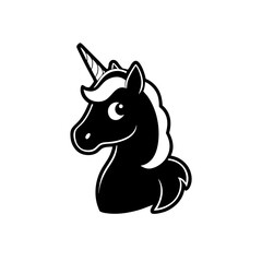 Unicorn head silhouette