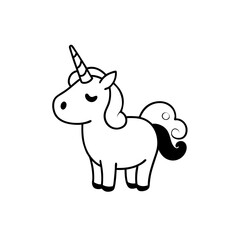 sticker design of  unicorn