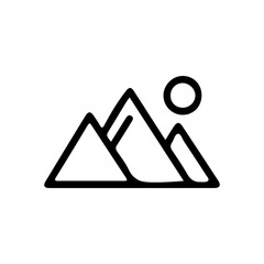 Mountain Icon Outline