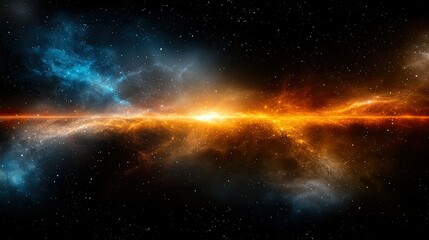 Cosmic Collision: A Celestial Tapestry of Fire and Ice