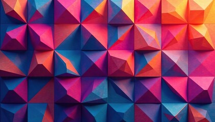 Geometric shapes in vibrant color, endlessly repeating, texture, kaleidoscope