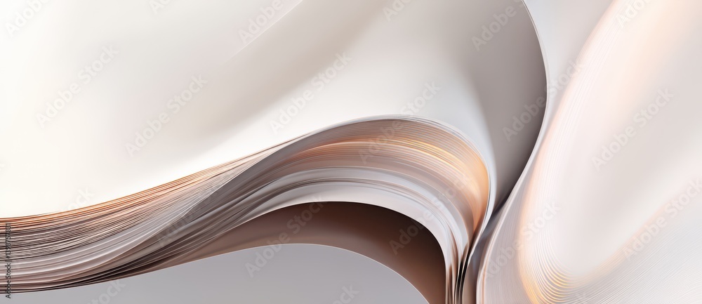 Poster an abstract background with beautiful gradient lines and soft light, abstract wavy shapes