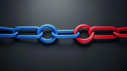 Obraz premium Colorful Interlinked Chains Representing Connection and Togetherness Concepts