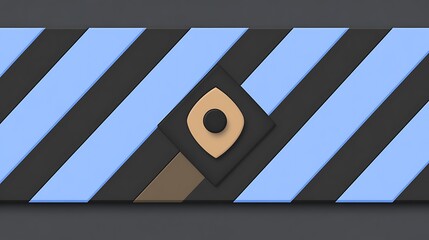 Abstract design featuring stripes and a geometric center decoration