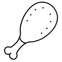 vector illustration of a chicken  grill