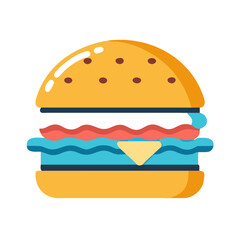  Bison Burger Illustration