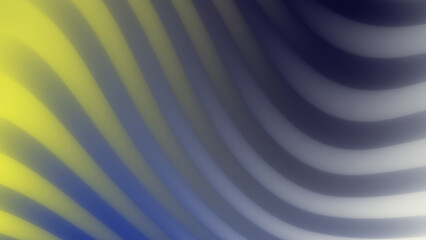 Abstract Modern Gradient Background with Smooth Wavy Stripes in Yellow and Blue  
