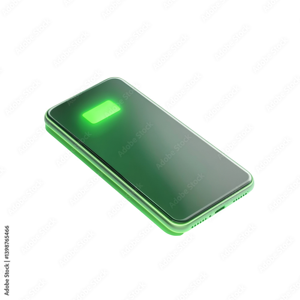 Aufkleber sleek modern smartphone with green finish and rectangular camera design