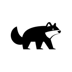 Obraz premium Stylized black and white bear logo in minimal vector design suitable for various branding projects