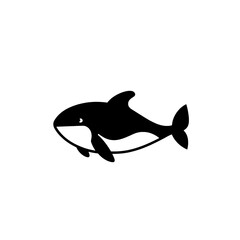 Fototapeta premium Minimalist black and white vector design of a fish with simple contours ideal for logos or icons in various projects