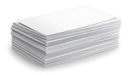 A large stack of clean white blank paper sheets