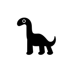 Creative dinosaur logo design featuring minimalist black and white vector style for branding purposes