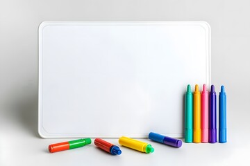 Fototapeta premium Magnetic Dry Erase Board with Colorful Marker Set