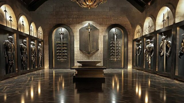 A Dark and Mysterious Medieval Armory