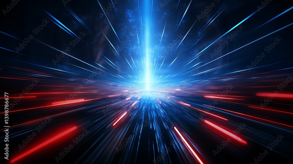 Aufkleber cosmic convergence: a breathtaking digital rendering presents a mesmerizing display of light and ene