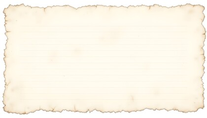 Fototapeta premium Vintage Lined Paper Sheet with Rough Edges and Old Appearance