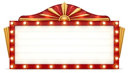 Vintage Blank Marquee Sign Design for Creative Displays and Promotions