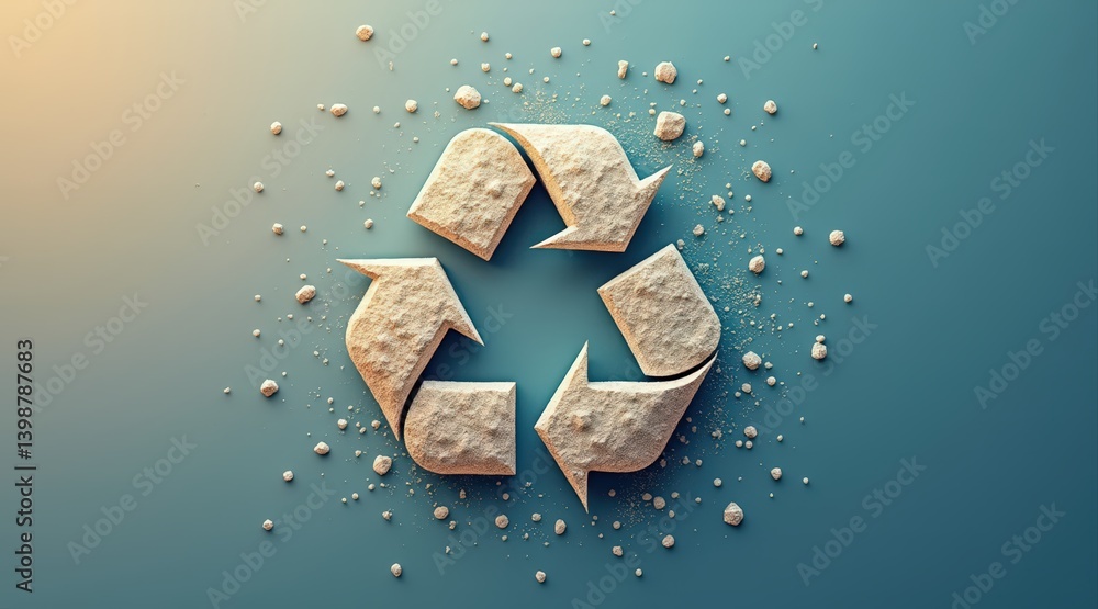 Poster recycled plastic transforms into microscopic structures, highlighting environmental impact and susta