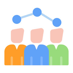 Colorful Flat Audience Insight Icon