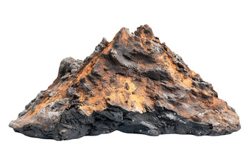 Fototapeta premium Rugged Dark Rock Formation with Orange Accents Majestic and Ancient