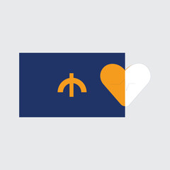 Editable heart and money icon. Vector