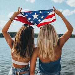 American Independence Day Flag