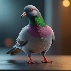 close up of a pigeon