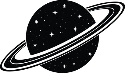 Vector illustration of a black hat with an abstract background featuring a UFO and pancakes on a plate