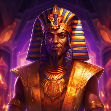 ancient egyptian pharaoh character game art 