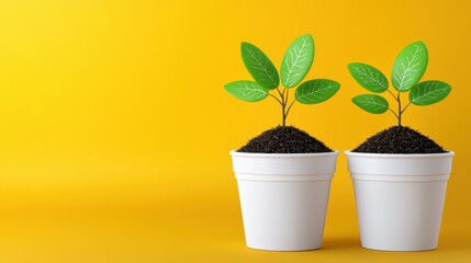 Nurturing new life potted plant growth indoor space still life bright environment close-up botanical concept