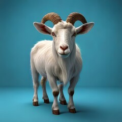 Fototapeta premium goat on a white background