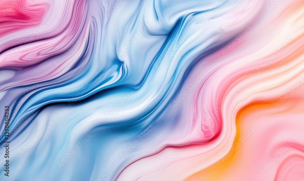 Poster elegant waves of flowing colors create an abstract and modern design with a vibrant and smooth textu