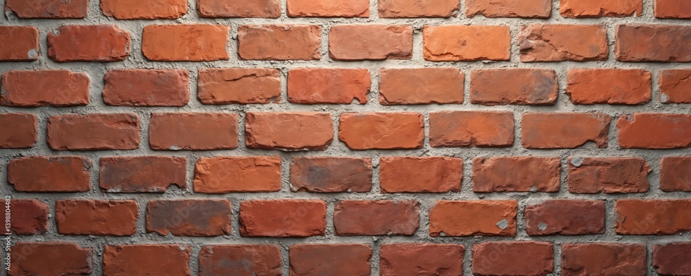 Poster red brick wall seamless pattern. texture of aged grunge masonry. rough surface ideal for constructio