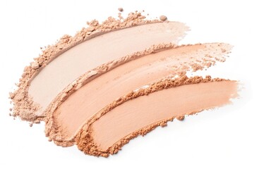 powder makeup stripes and brush, for the face