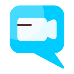 Video Call Flat Icon