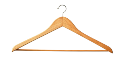 Wooden hanger isolated over white background