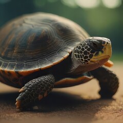 Naklejka premium turtle on the rocks