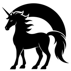 silhouette of a unicorn