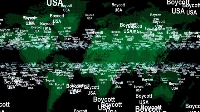 Boycott Distribution Across a Stylized Global Map Design