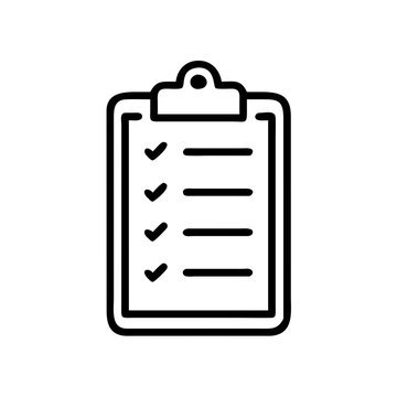 checklist &iacute;cone de prancheta com lista de verifica&ccedil;&atilde;o e marcas de sele&ccedil;&atilde;o para conceito de design de organiza&ccedil;&atilde;o e gerenciamento de tarefas svg