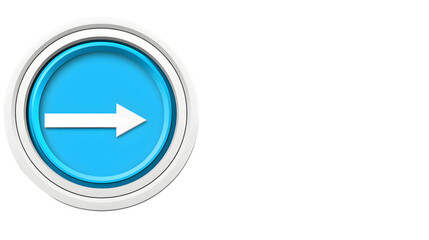 Forward Arrow Button Blue Circular Icon with White Directional Symbol for Navigation and User