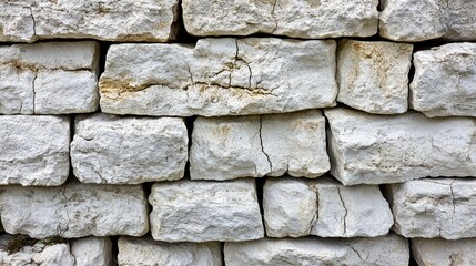 Obraz premium Aged white stone wall