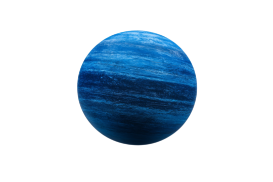 Blue planet with a white background, isolated