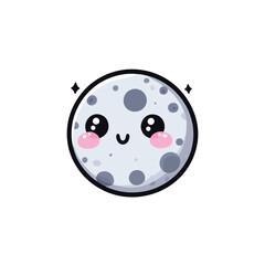 Moon Rock vector,kawaii moon rock