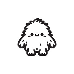  kawaii yeti snowy silhouette