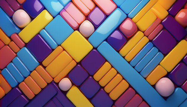 colorful abstract background with balls 3d rendering 3d illustration