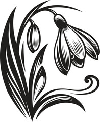 Snowflower stylized vector